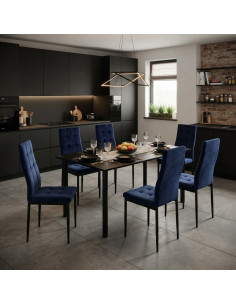 Stół Lugano 120x80 blat czarny/nogi czarne 2