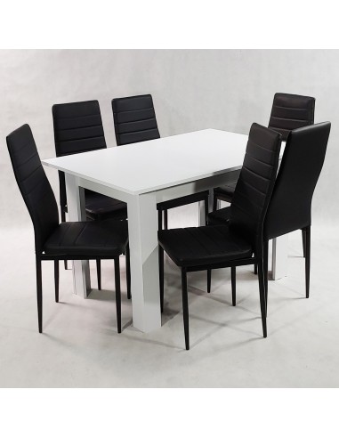 Zestaw stół Modern 120 biały i 6 krzeseł Nicea...