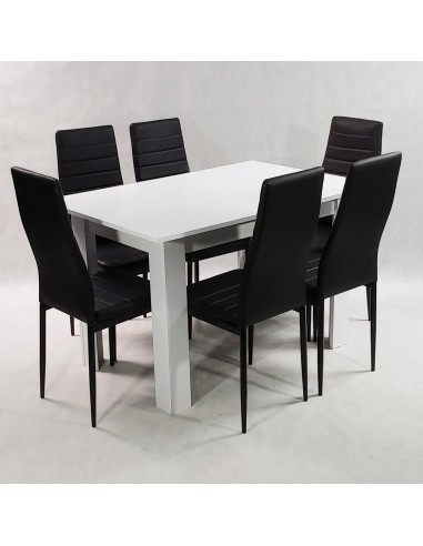 Zestaw stół Modern 120 biały i 6 krzeseł Nicea...