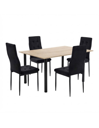 Zestaw stół Lugano 120x80 blat sonoma/nogi...