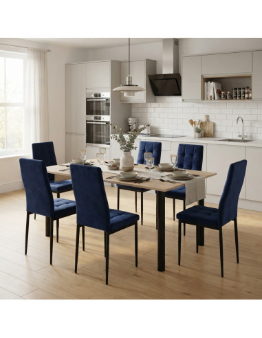 Zestaw stół Lugano 120x80 blat sonoma/nogi...