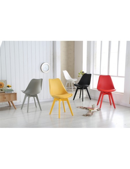 4 Krzesła NORDEN MONO czarne