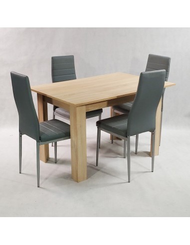 Zestaw stół Modern 120 sonoma i 4 szare krzesła...