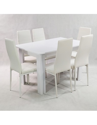 Zestaw stół Modern 120 biały i 6 białych...