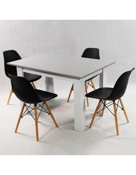 Zestaw stół Modern 120 GW i 4 krzesła Milano beżowe