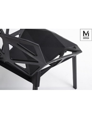 MODESTO krzesło SPLIT MAT czarne