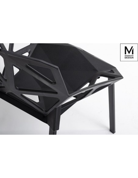 MODESTO krzesło SPLIT MAT czarne