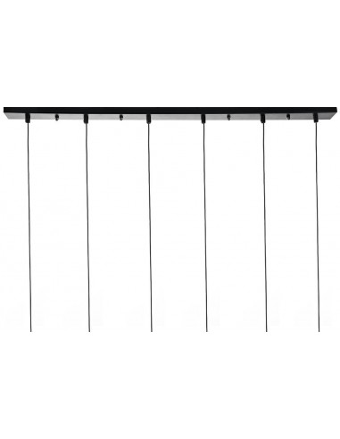 Lampa wisząca FLUSSO LINE 6 czarna