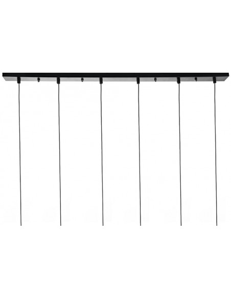 Lampa wisząca FLUSSO LINE 6 czarna