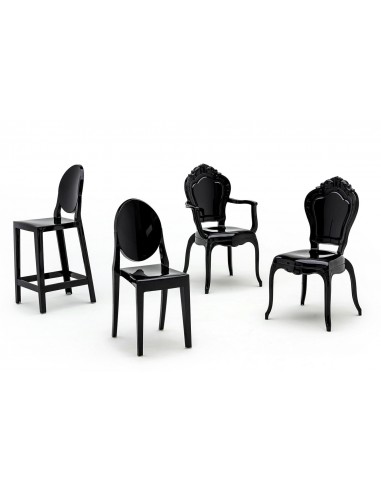 Krzesło KING ARM czarne