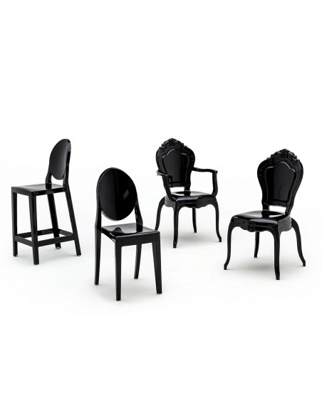 Krzesło KING ARM czarne