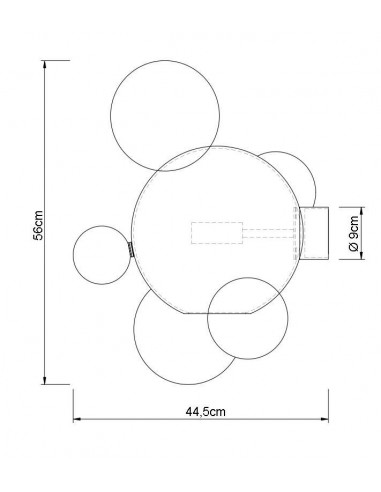 Kinkiet CAPRI WALL 6 złoty - LED