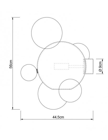 Kinkiet CAPRI WALL 6 złoty - LED