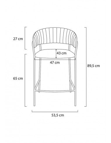 Hoker MARGO czarny podstawa chromowana