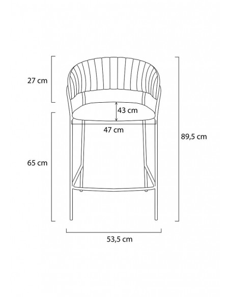 Hoker MARGO czarny podstawa chromowana