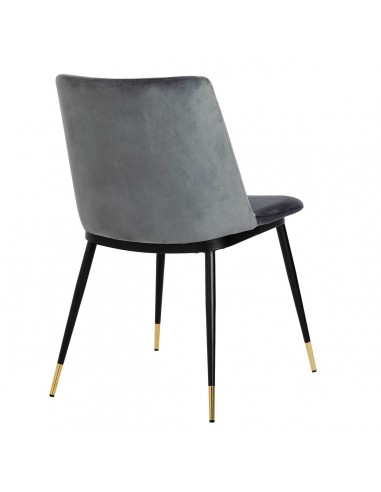 Krzesło DIEGO ciemny szary - welur