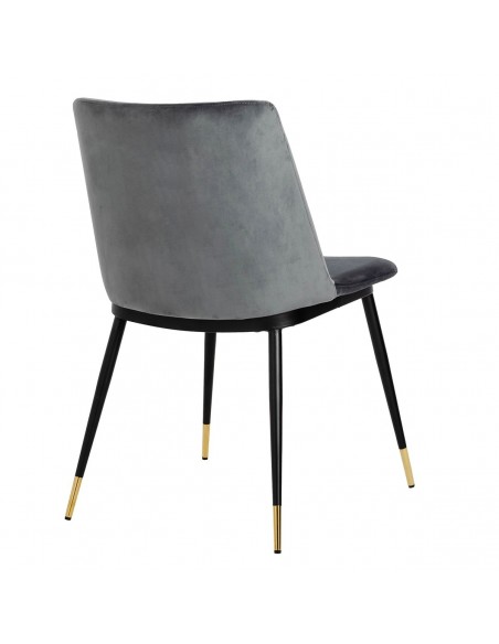 Krzesło DIEGO ciemny szary - welur