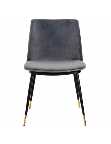 Krzesło DIEGO ciemny szary - welur