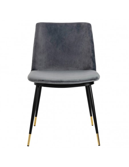 Krzesło DIEGO ciemny szary - welur