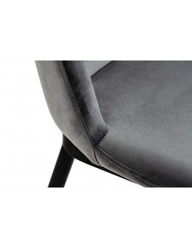 Krzesło DIEGO ciemny szary - welur