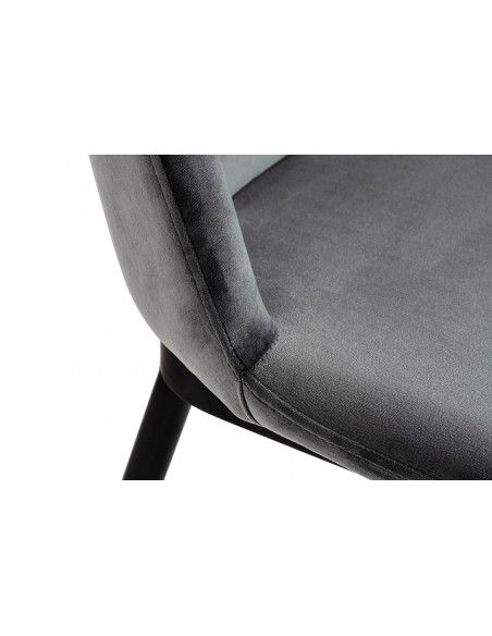 Krzesło DIEGO ciemny szary - welur
