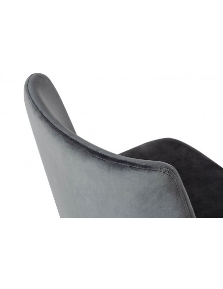 Krzesło DIEGO ciemny szary - welur