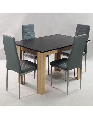 Zestaw stół Modern 120 BS i 4 szare krzesła Nicea
