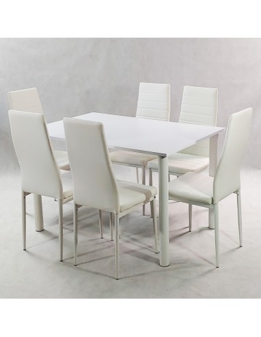 Zestaw stół Lugano 120 czarny i 6 krzeseł Nicea...