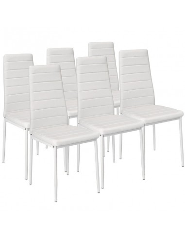 Zestaw stół Lugano 120 biały i 6 krzeseł Nicea...