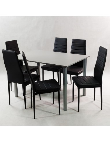 Zestaw stół Lugano 120 szary i 6 krzeseł Nicea...