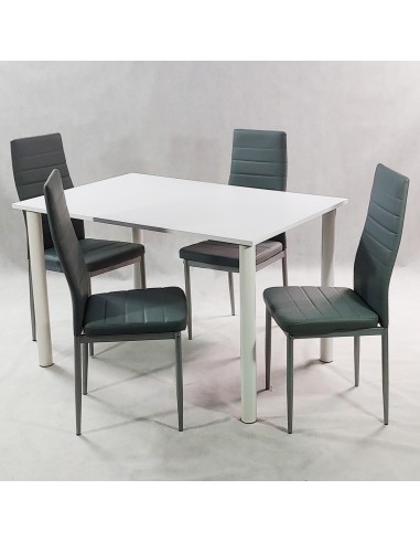 Zestaw stół Lugano 120 biały i 4 krzesła Nicea...