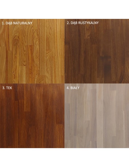 Zestaw stół Bistro Wood i 4 krzesła Milano białe