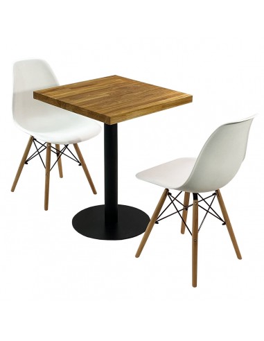 Zestaw stół Bistro Wood i 2 krzesła Milano