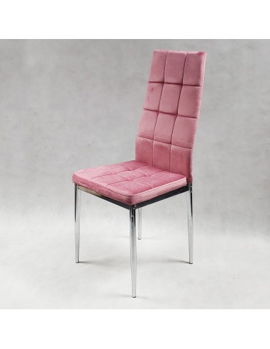 4 krzesła MONAKO VELVET różowe