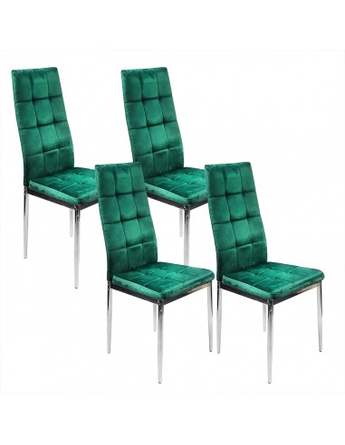 4 krzesła MONAKO VELVET zielone