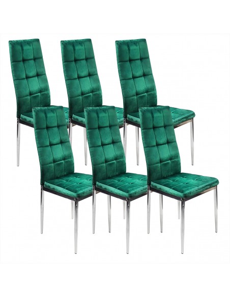 4 krzesła MONAKO VELVET zielone