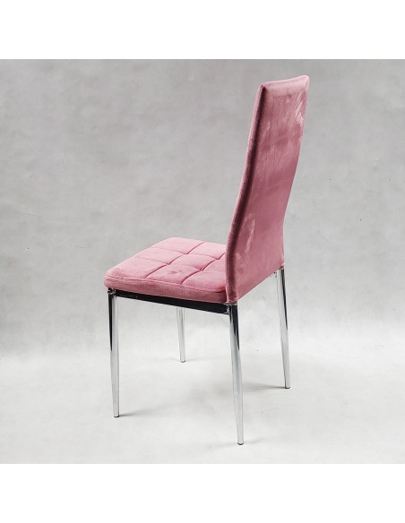 6 krzeseł MONAKO VELVET różowe