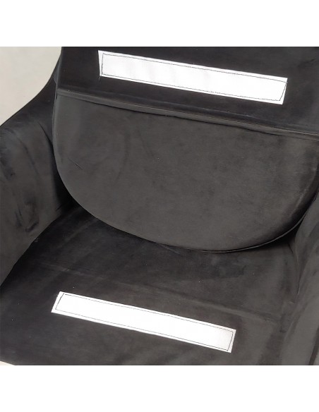 Fotel FLORYDA GOLD VELVET czarny - welur