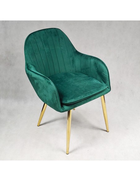 Fotel FLORYDA GOLD VELVET czarny - welur