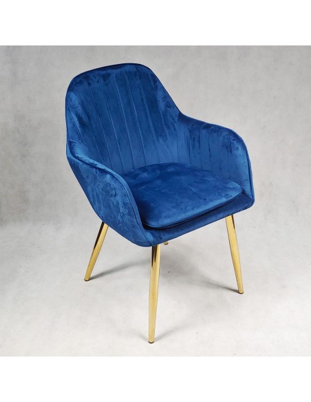 2 fotele FLORYDA GOLD VELVET różowe - welur