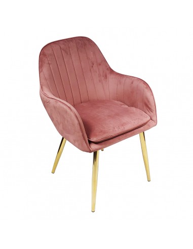 2 fotele FLORYDA GOLD VELVET różowe - welur