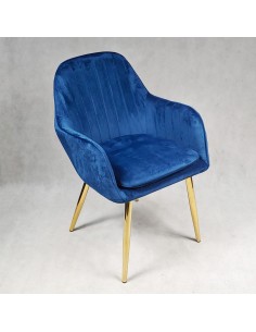 2 fotele FLORYDA GOLD VELVET granatowe - welur 2