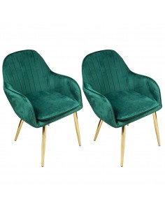 2 fotele FLORYDA GOLD VELVET zielone - welur