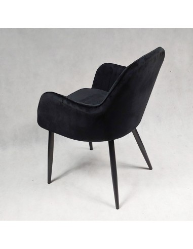 Fotel FLORYDA BLACK VELVET czarny - welur