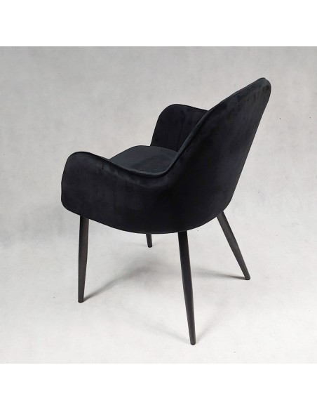 Fotel FLORYDA BLACK VELVET czarny - welur