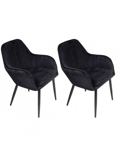 Fotel FLORYDA BLACK VELVET czarny - welur