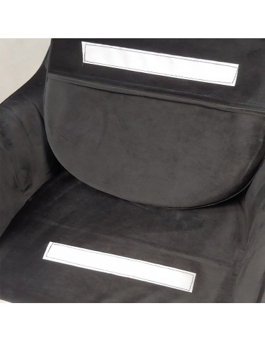Fotel FLORYDA BLACK VELVET różowy - welur