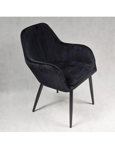 Fotel FLORYDA BLACK VELVET różowy - welur