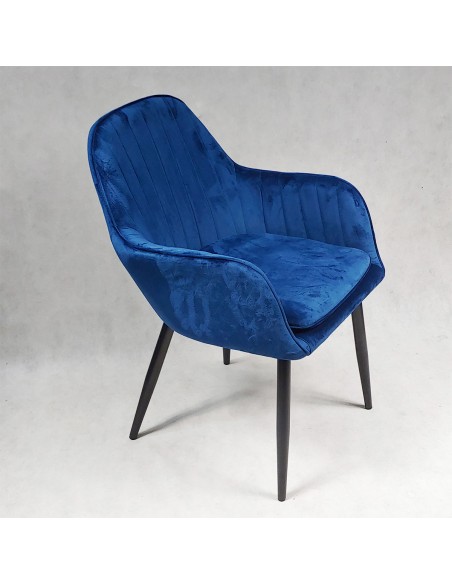Fotel FLORYDA BLACK VELVET różowy - welur