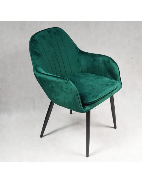 Fotel FLORYDA BLACK VELVET różowy - welur